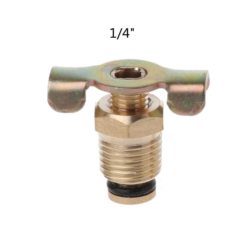 4-Pack 1/8" NPT Male Brass Air Compressor Tank Fill Valves - Schrader Style, Brand New