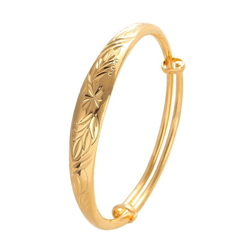 Banhado a 24k ouro multi forma punk bangle bells curb cubana corrente padrão de ouro folhas bangle para homens jóias presentes pessoais: style1