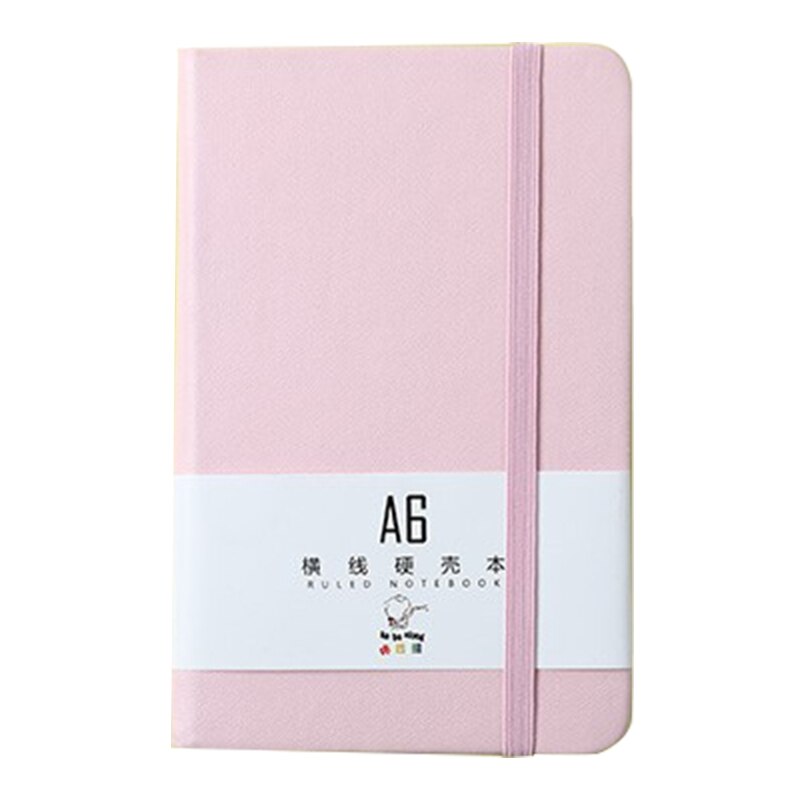 634A Hardcover Notebook A7/A6 Leather Notepad Pocket Journal Planner with Elastic Strap Wide Lined Paper for Adult Journaling