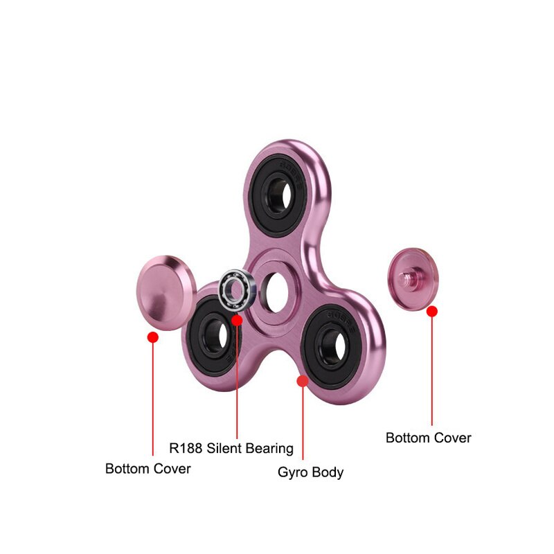 Aluminum Alloy Hand Spinner R188 Silent Bearing Fidget Spinner Adult Stress Reliever Toys Turn for 5 Minutes Decompression Toy