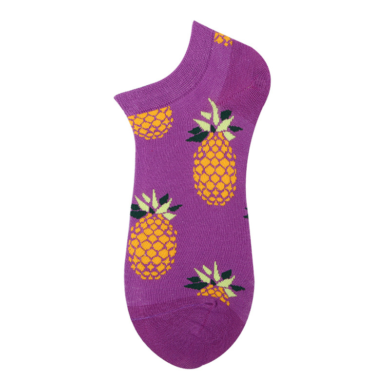 40 Style Colorful Short Socks Men Cotton Novelty Oil Painting Animals Food Avocado Casual Funny Ankle Sox