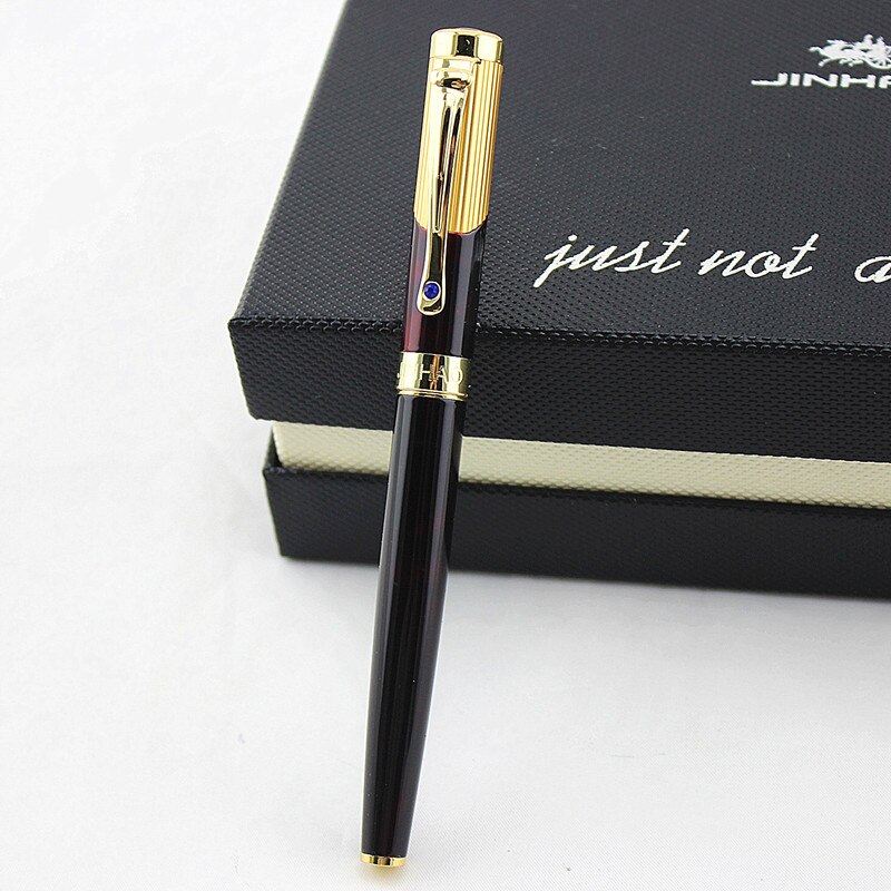 Metal Iraurita Vulpennen 0.5mm Luxe Zwarte Goud Jinhao 9009 School Schrijven Inkt Pen Briefpapier Levert