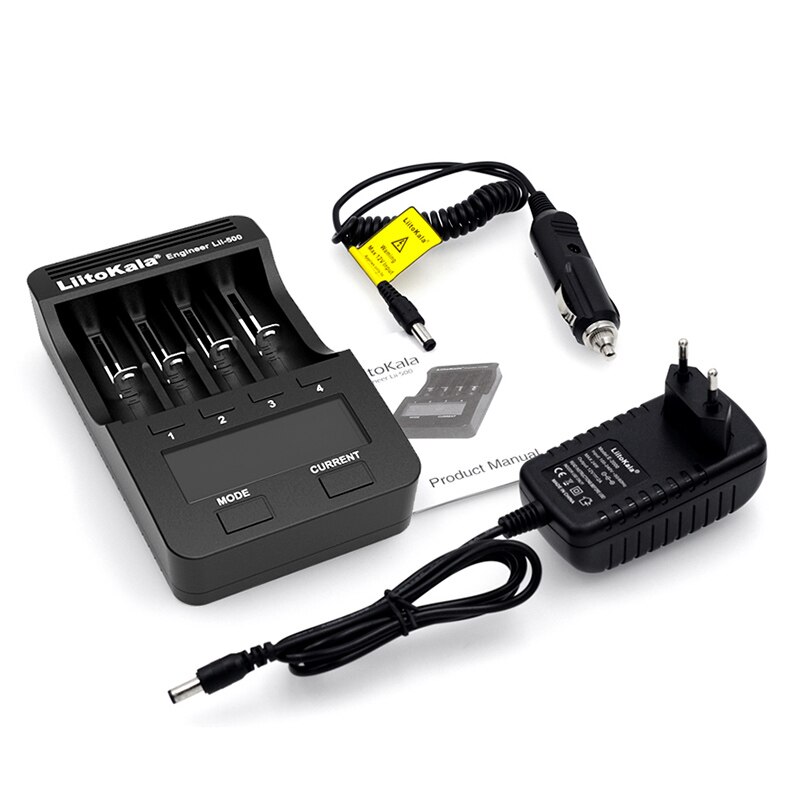 Liitokala Lii-500 Lii-PD4 Lii-500S LCD 3,7 V 18650, 18350, 18500, 21700 20700B 20700 de 14500, 26650 AA NiMH cargador de batería de litio: Lii-500 Full set
