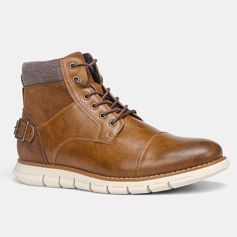 Größe 7-13 männer stiefel WOOTTEN oben männer lässig schuhe schöNe komfortable retro leder stiefel # durch507C3: Braun / 11