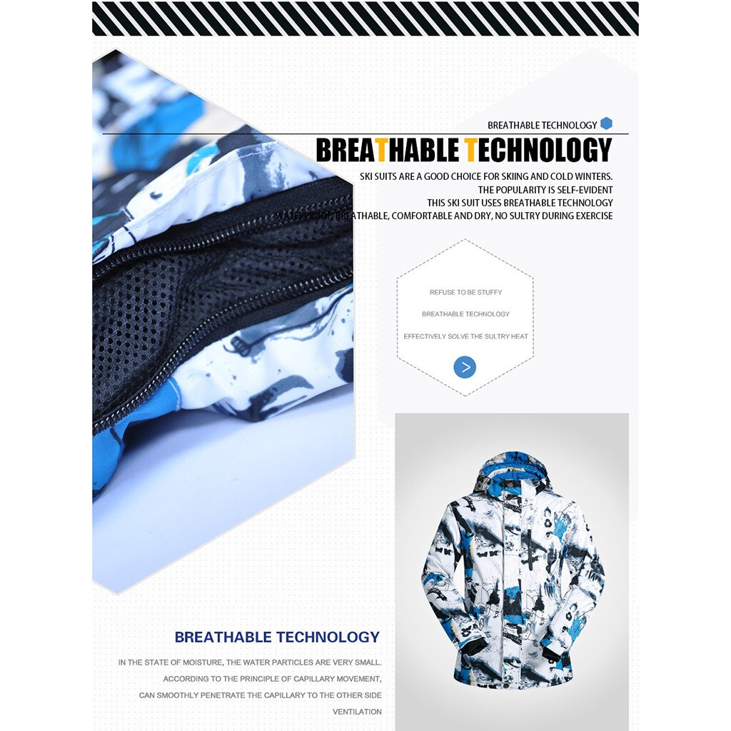 Multicolor Winter Skiën Mannen Jas Jas Koude En Winddicht Vochtbestendige Warm Capuchon Gewatteerde Jas #3