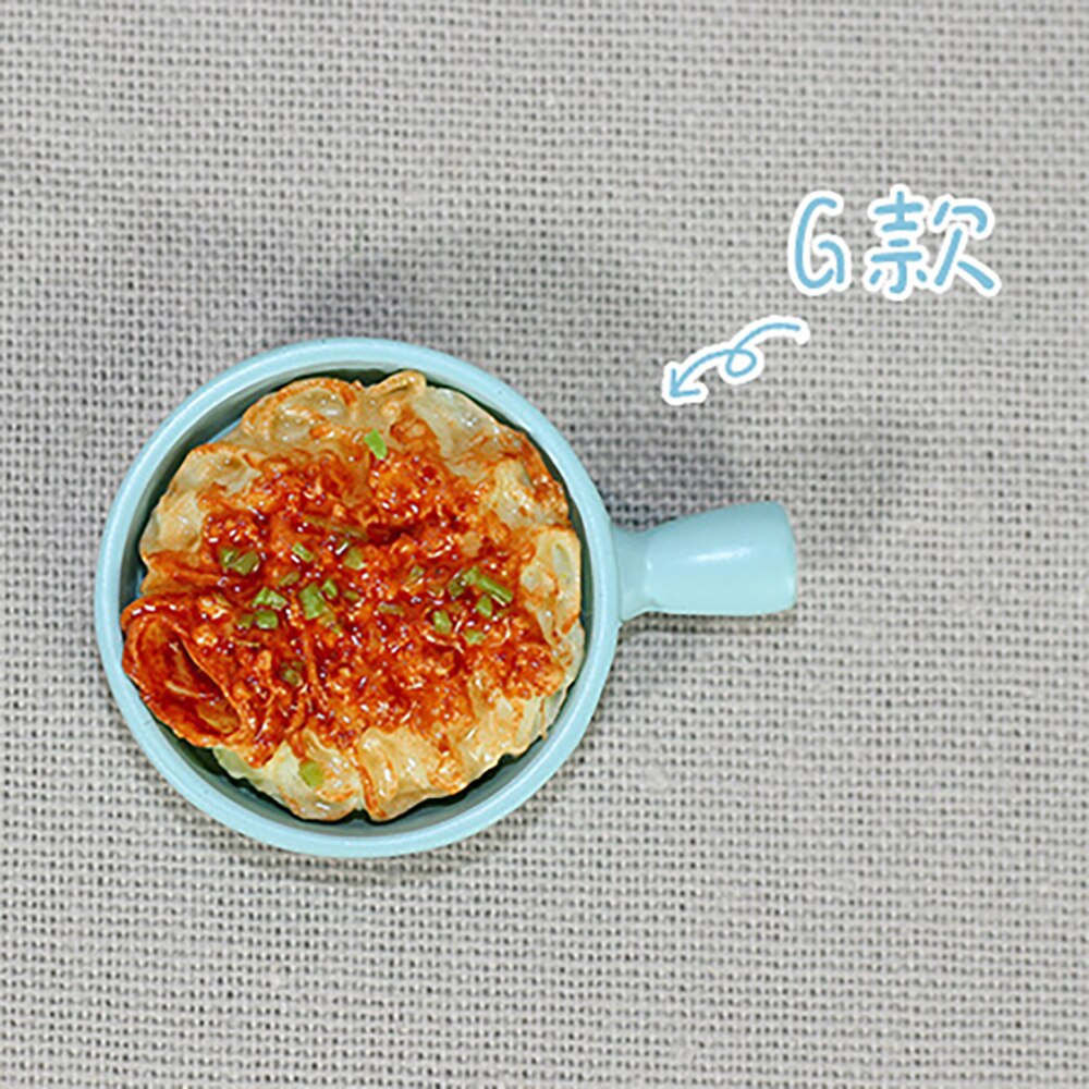 1pcs 1/12 Dollhouse Miniature Accessories Mini Scallion Noodles With Meat Sauce Food Model Simulation Toys for Doll House Decor: G