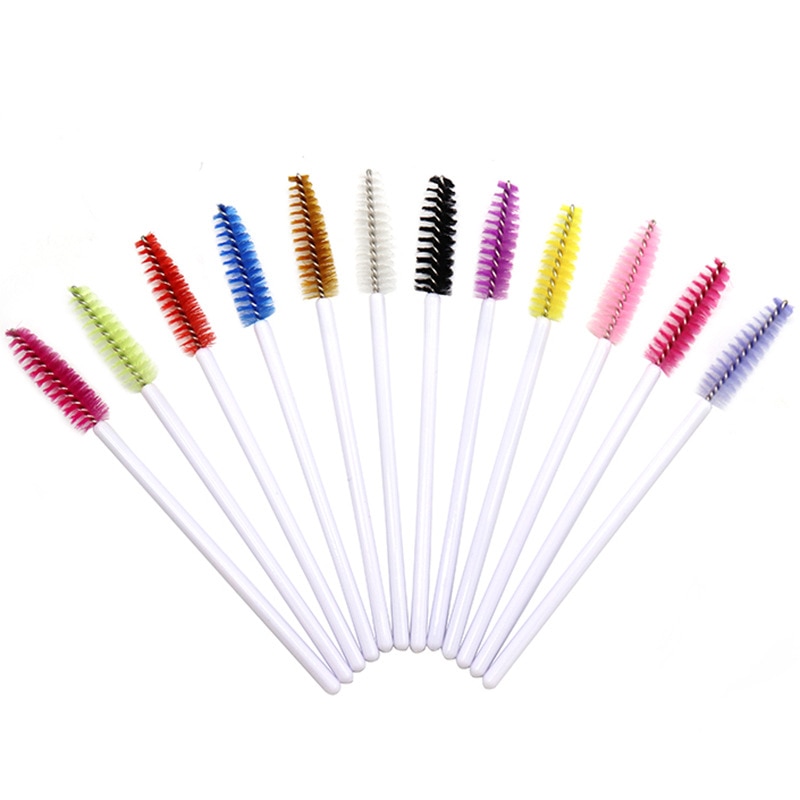 50 Pcs Disposable Eyelash Brushes Mascara Eye Lash Wand Microbrush Brushes for Women Eyelash Extension Makeup Tools