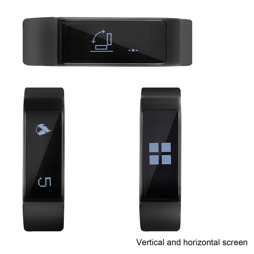 unisex oled aktivitetsarmbånd sporer vanntett smart armbånd 4.0 trådløs svart til iphone 5 Plus sport voksen  i5 Plus