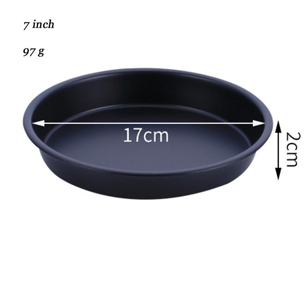 5/6/7/8/9/10 inch Pizza Pan Non-stick Round Shallow pie cake bread Baked Carbon Steel Baking dish Pan tray Pizza Tools: 7 inch