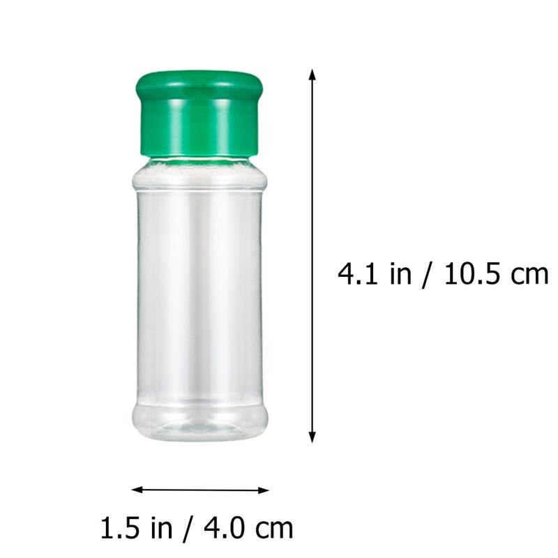 10/12/24/30/40Pcs Kruiden Fles Plastic Spice Pot Peper Shakers Zout Jar Kruiderij flessen Voor Barbecue (Groen/Rood/Zwart)