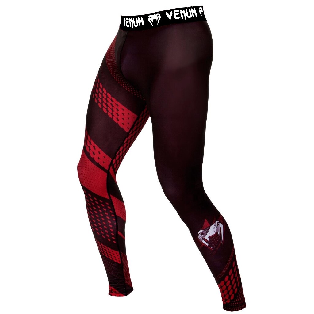 technical mma spats bjj no-gi grappling compression tights gym: Red / XXL