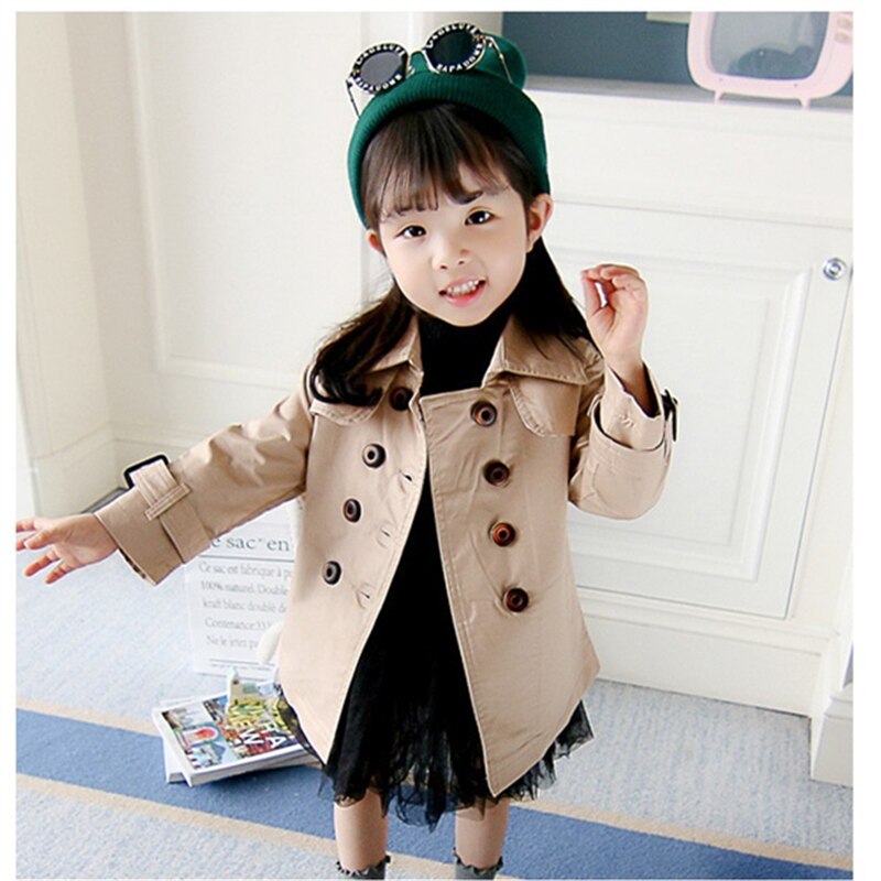 Baby Kids Trench Coat Fall Thin Style Toddler Girl Jacket Windbreaker Baby Boys Girls Clothes Children Trench Coat Outerwear