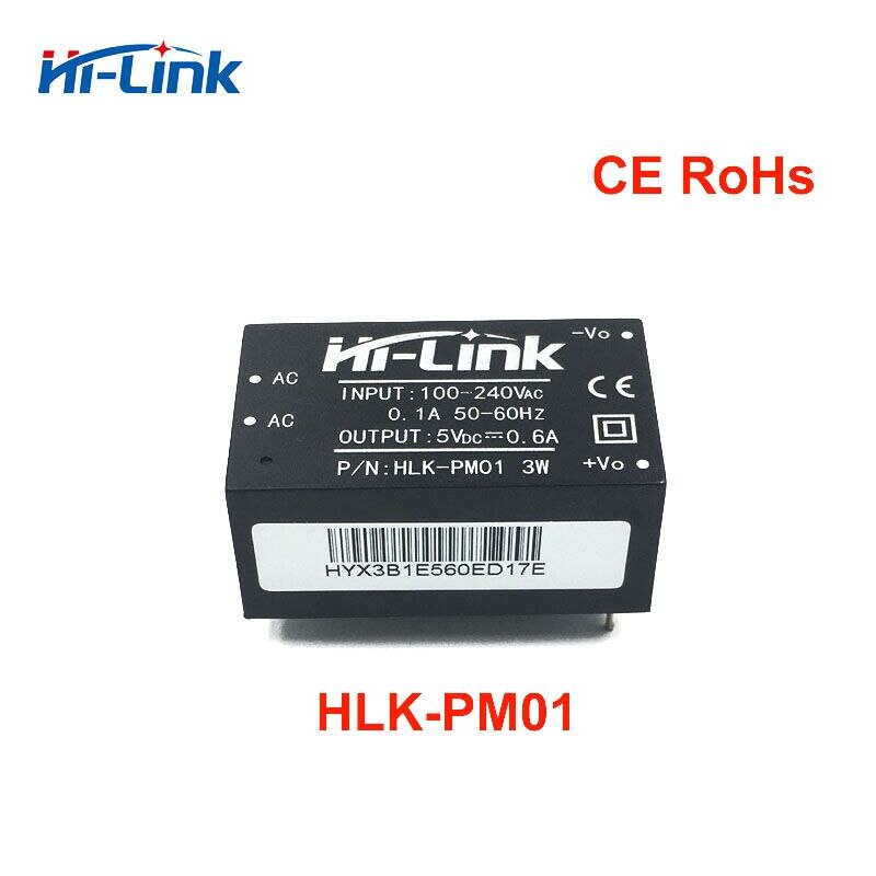 3pcs/lot HLK-PM01 AC DC 220V to 5V 3W 600mA Step Down Isolated Switching Power Supply Module AC DC transformer