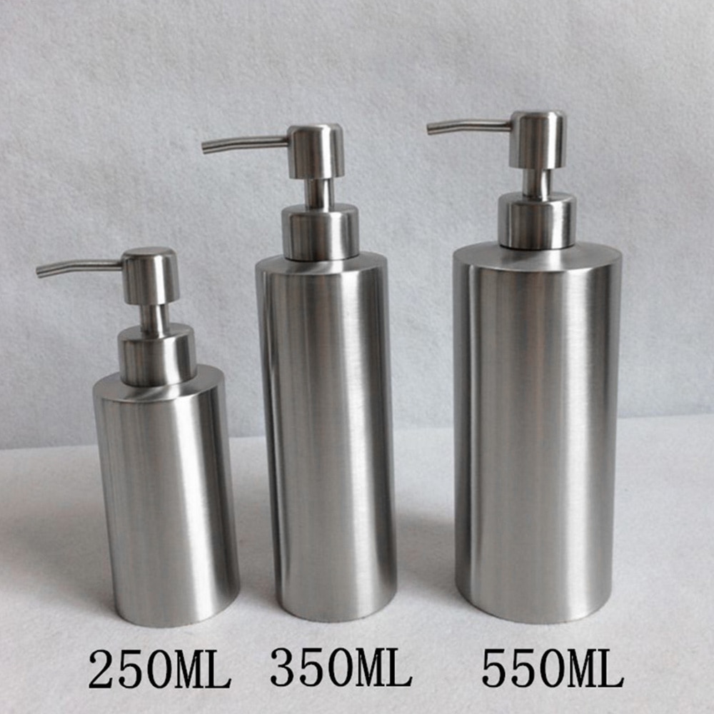 250 Ml/350 Ml/550 Ml Rvs Shampoo Dispenser Keuken Badkamer Lotion Pomp Fles Lotion Houder Pomp hervulbare Fles