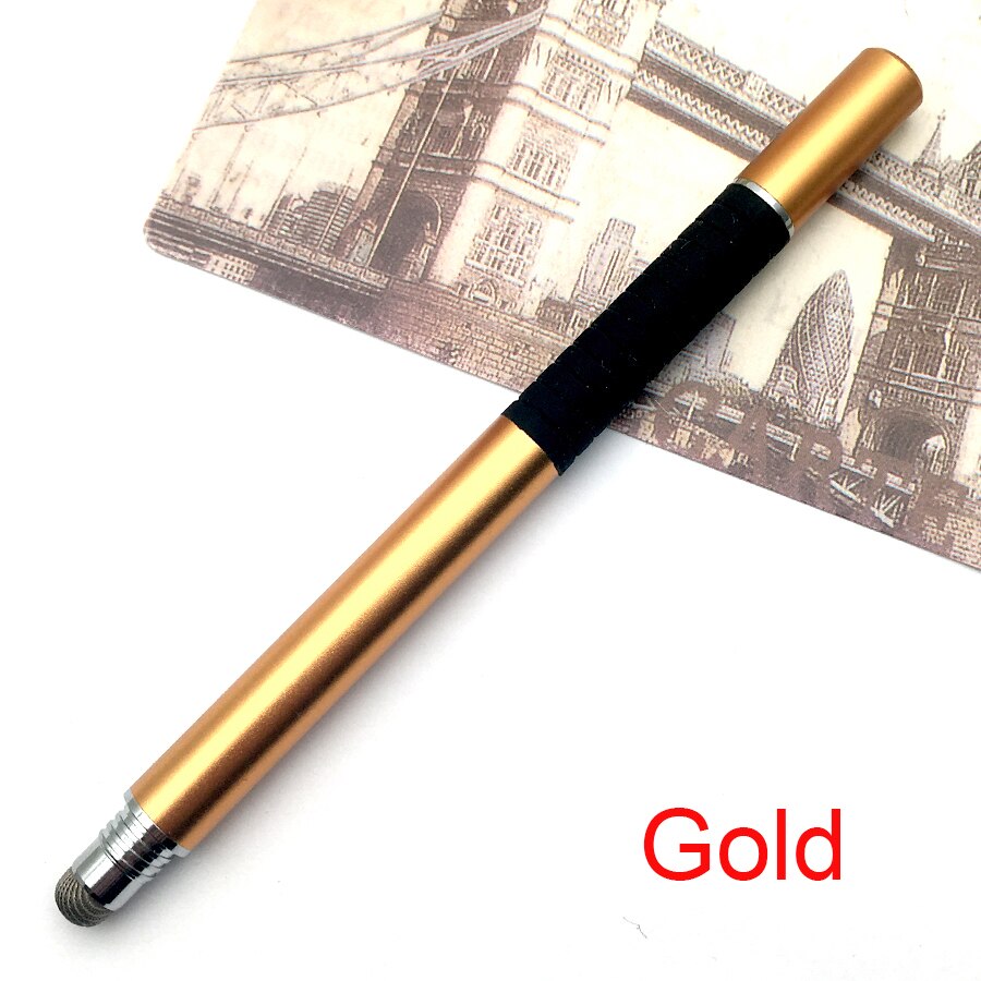 5pcs 2 in 1 Multi-function Touch Screen Pen Universal High Precision Capacitive Fiber Fine Point Disc Stylus for PhoneTablet: gold