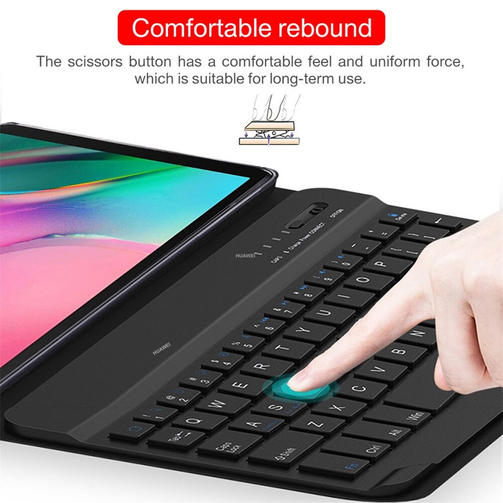 SM-T860 Bluetooth Wireless Keyboard for Samsung Tab S6 Tablets Wireless Bluetooth Keyboard with Faux Leather Protective Case