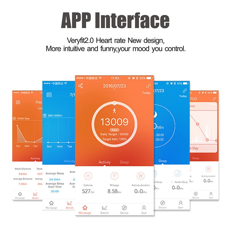 ID115 Fitness Tracker Smart Armband Stappenteller Bluetooth Smartband