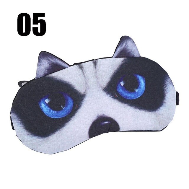 3D Animal ojo máscara de sueño máscara visera cubierta de sombra Natural parche de ojos para dormir de la venda de los ojos: 05