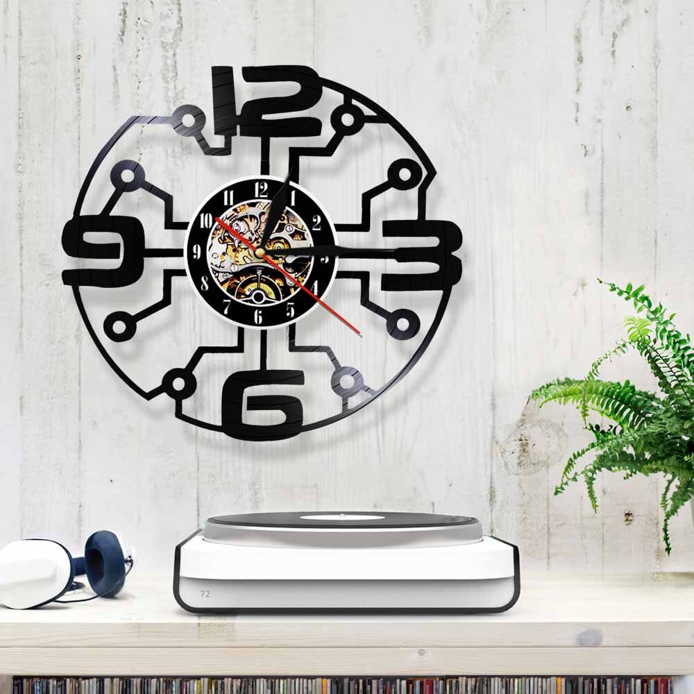 Kreative Wanduhr Moderne Techno Vinyl Aufzeichnungen Retro Kunst Uhr 3D Wanduhren Vintage Wohnkultur Einzigartige Idee