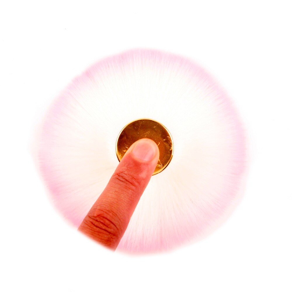 Bqan nagelverktyg borste för akryl & uv gel nail art dust clean borste manikyr pedikyr verktyg rosa gul lila röd kabuki borste