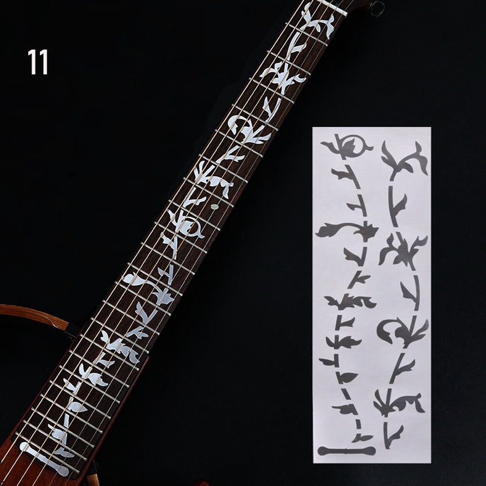 1PC gryf gitarowy ultra-cienki naklejka Bass dekoracyjny krzyż naklejki naklejki na Guitarra Instrument muzyczny część do gitary elektrycznej: zielone światło