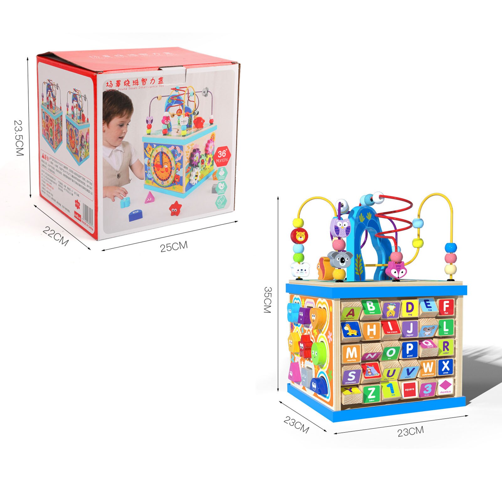Kinderen Houten Multifunctionele Puzzels Kraal Schatkist Board Game Kids Early Learning Intellectuele Leren Wiskunde Speelgoed