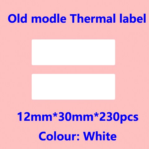D30 Thermal Label printer Paper Phom Mini Supermarket Price sticker Paper Waterproof Anti-Oil Pure Color Scratch-Resistant: 12X30 white