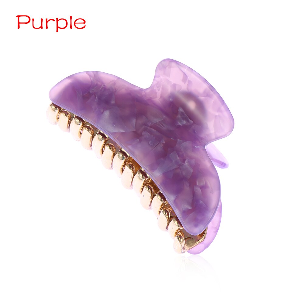 1pc Barrette Crab Clamp Clips Girls Hair Updo Hairpin Hairdress Styling Tool Women Hair Claw Banana Hair Clips: purple 1