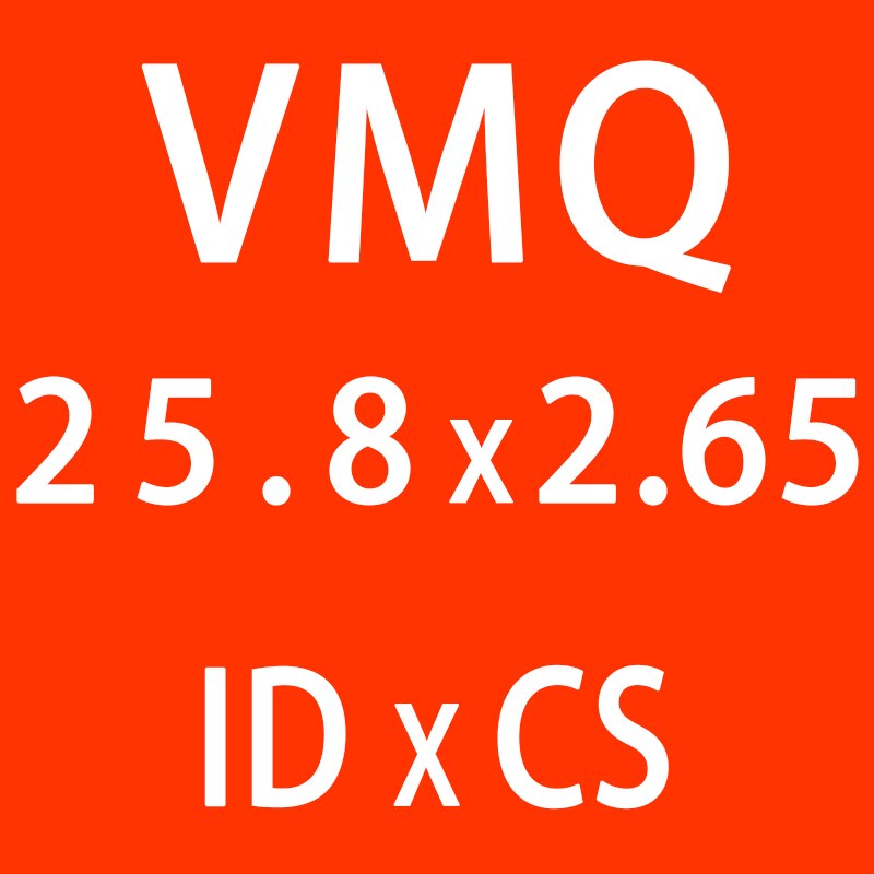 5 Stk/partij Rode Siliconen O-Ring Siliconen/Vmq ID21.2/22.4/23.6/25/25.8/26.5/28/30*2.65Mm Dikke O Ring Seal Rubber Ringen Pakking Washer: ID25.8mm