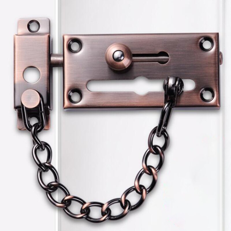 Door Security Guard Chain Alloy Hotel Home Door Window Safety Sliding Bolt Anti-theft Chain Lock Antique Latch Hardware