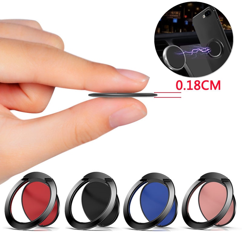 Ultra-thin Magnetic Car Phone Holder For iPhone 11 Ring Phone Holder Stand Universal Phone Ring Car Bracket Magnet Phone