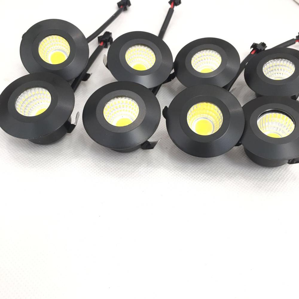 4 stks/partij DC12V Mini Led Spotlight 3w diameter 40mm Mini Led Spotlight voor Kast Showcase Trap Display Spot verlichting 3 Watt