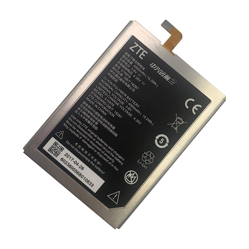 E169-515978 d'origine E169 515978 4000mAh batterie de téléphone Rechargeable pour ZTE Blade X3 Q519T D2 A452 téléphone portable intelligent