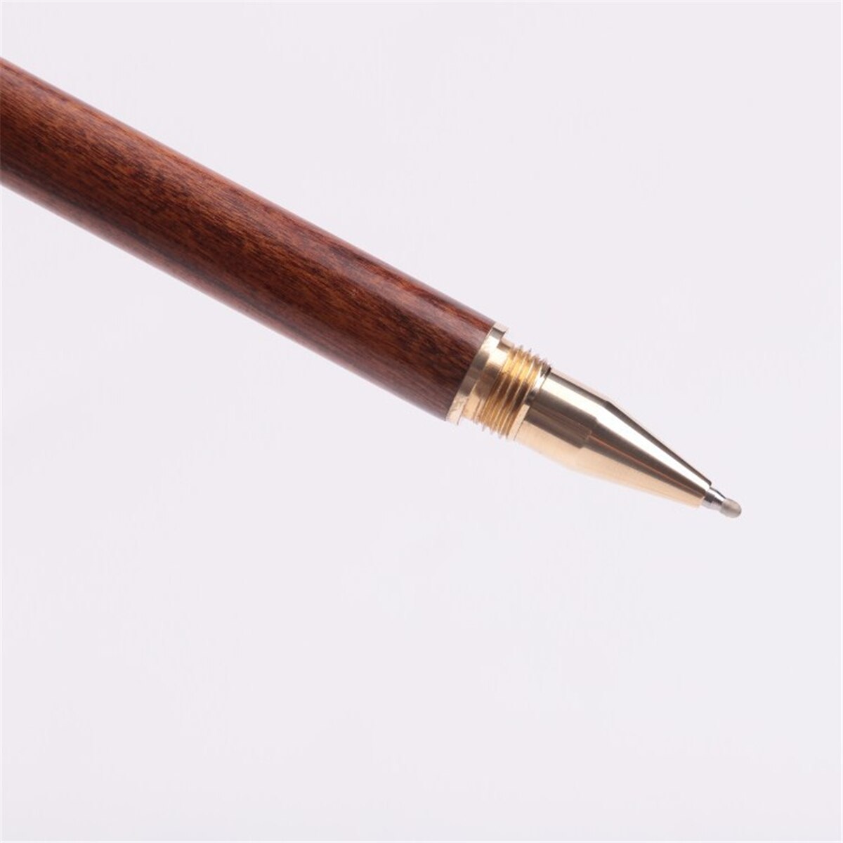 Vintage Wood Body Ballpoint Pen Ball Pens Brass Ball Roller Pen Metal Stationery School Supplies