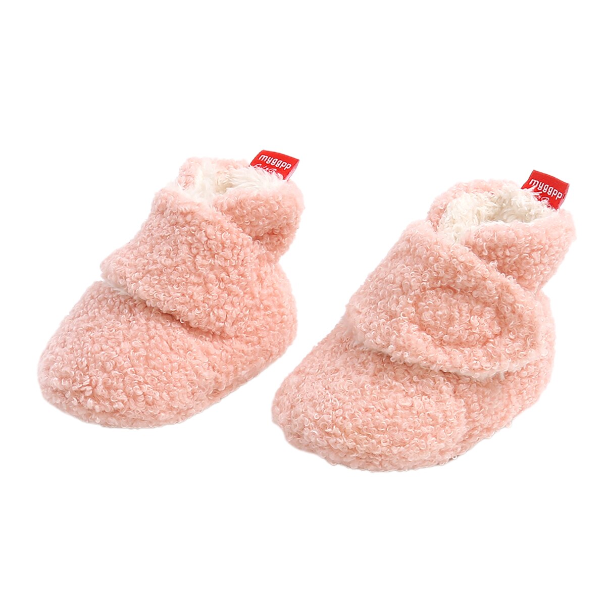 0-18m baby mysiga fleece tossor unisex spädbarn tofflor spjälsäng skor halkfri botten pojkar flickor: C / 13-18 månader