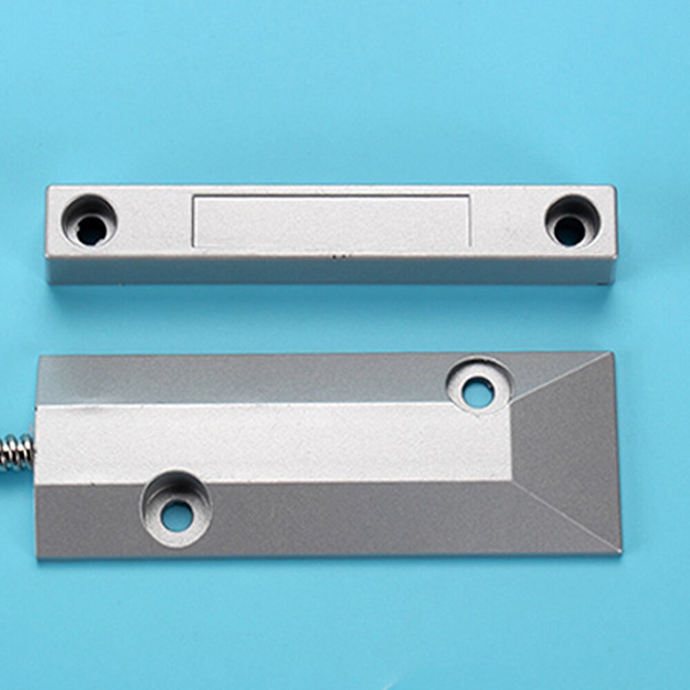 Aluminiumslegering kablet metal rulleskodedør magnetisk kontakt vandtæt kontakt alarm rc -55 dørsensor til dør / vinduer: Ingen type