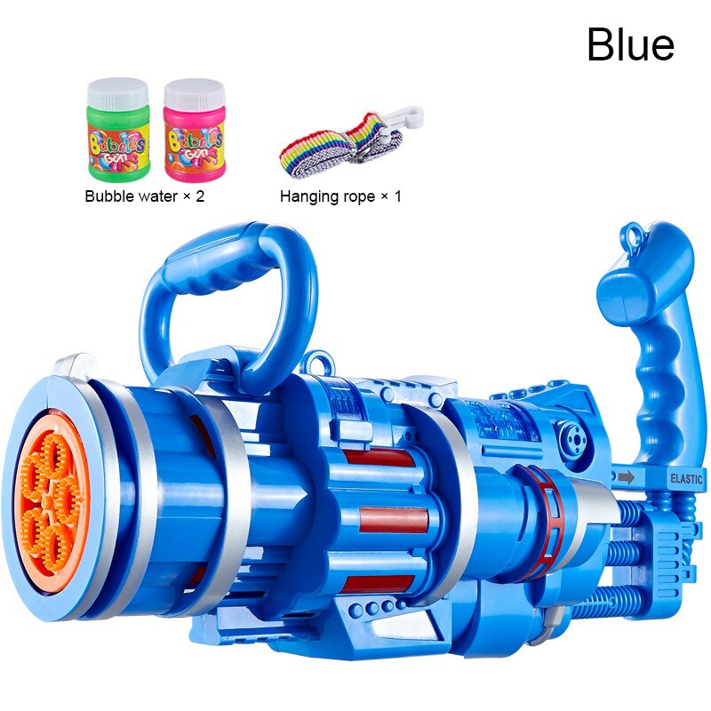 Elektrische Bubble Machine Multifunctionele Sound Lichte Muziek Automatische Bubble Blower Speelgoed M09: Blauw