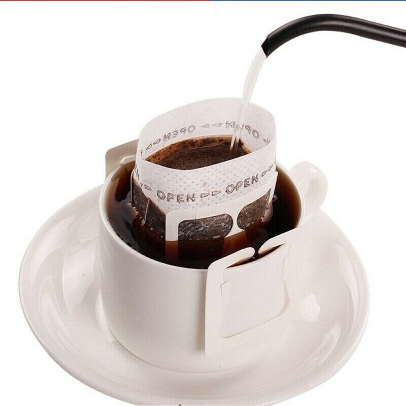 plus récent 50 pièces unique servir jetable goutte à goutte café filtre sacs pour intérieur extérieur japonais crépine suspendus café vide sac