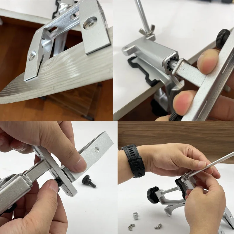 Knivslipare aluminiumlegering fast vinkelslipare diamantsten bryne köksverktyg slipa maskinknivar