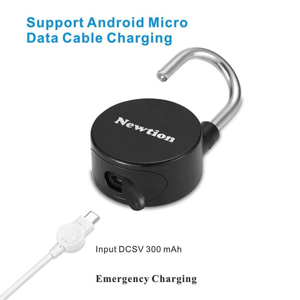 Fingerprint Smart Keyless Lock Waterproof APP Button Password Unlock Anti-Theft Padlock Door Lock for Android iOS