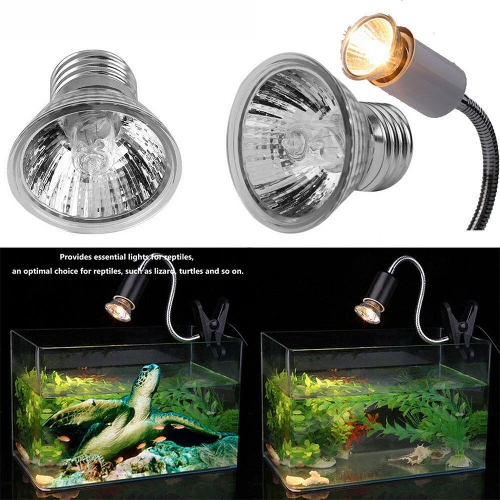 2 piezas 25-100W Uvb Reptile tortuga lámpara de calefacción de espectro completo fluorescente 110V luz solar suministros para mascotas