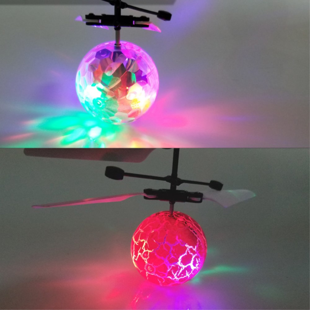 Sensor de detección de aviones, colorida bola voladora brillante, iluminación LED integrada para niños adolescentes, juguetes eléctricos para niños,