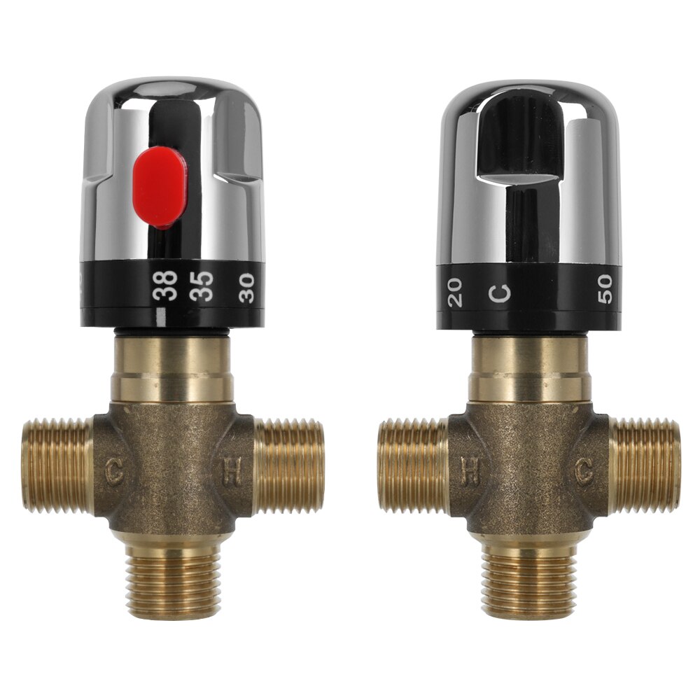 Bathroom Water Temperature Control Faucet Thermostat Faucet Brass Pipe Home Improvement Thermostatic Mixing Valve 1PC