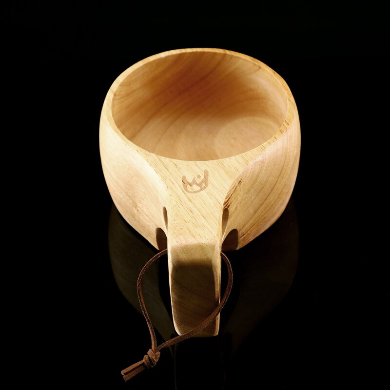 Fire Maple Ancest Bushcraft-taza de madera portátil para té y leche, vaso para beber al aire libre con orificios para acampar, tazas de madera de goma de 300ML: Fire