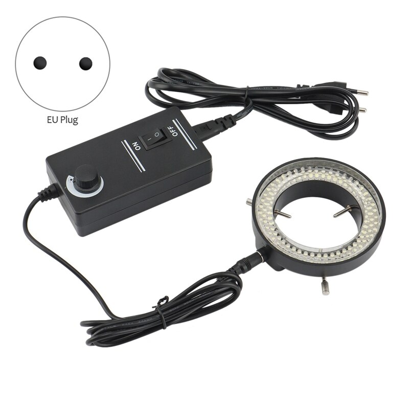 Adjustable 144 LED Ring Light Lamp For Industrial Stereo Microscope Trinocular Microscope Digital Video Camera