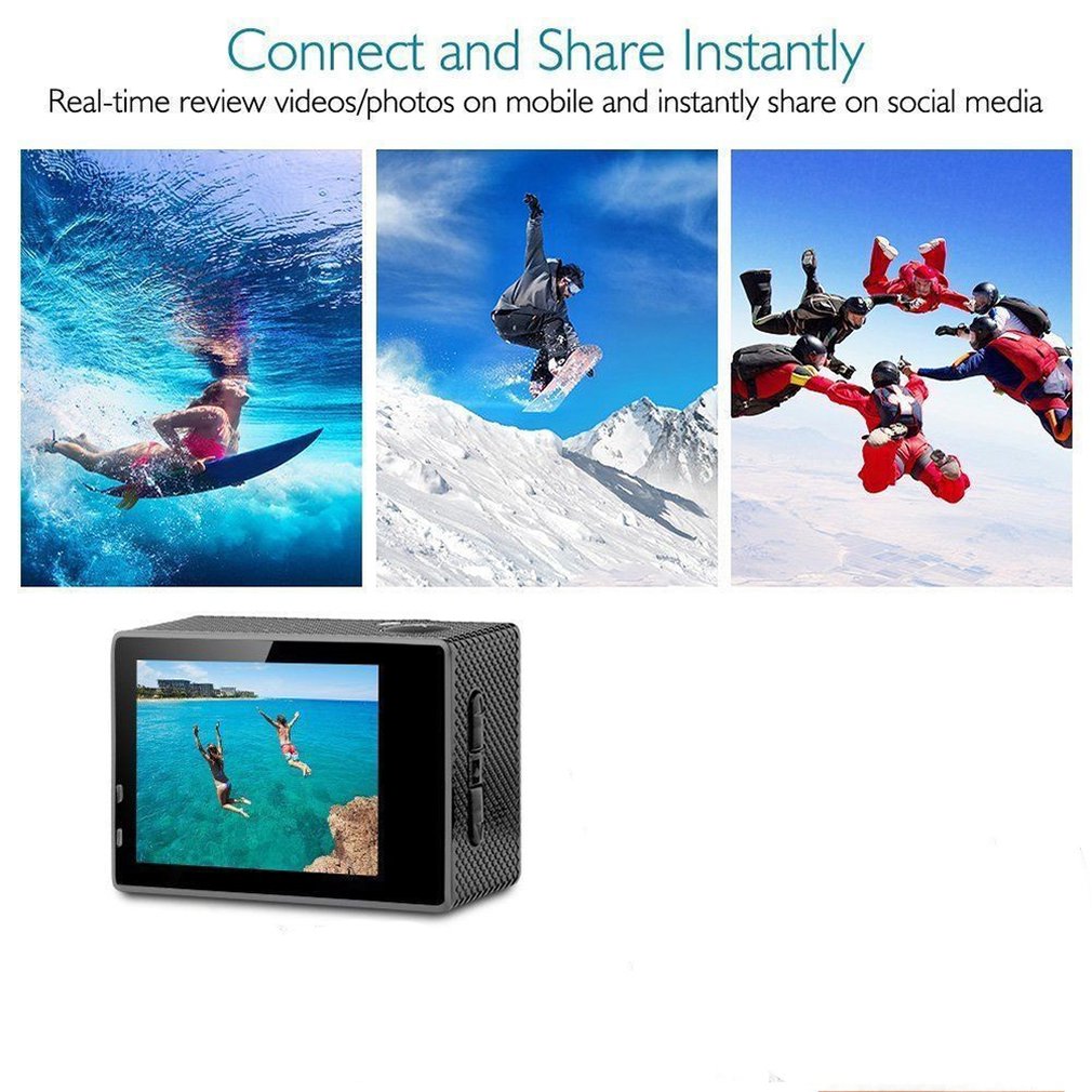 2.0 INCH Dual Screen Sports DV Action Camera Waterproof Camera