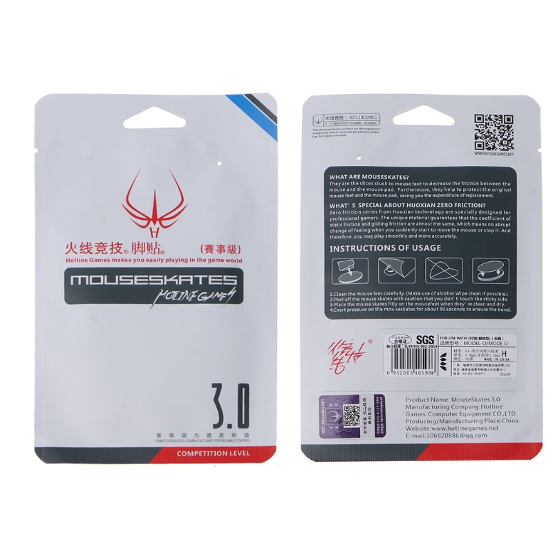 2 Sätze/paket Original Hotline Spiele Wettbewerb Ebene Maus Füße Maus Rollschuhe Gildes für herrlich Modell O/Modell O-maus Gildes
