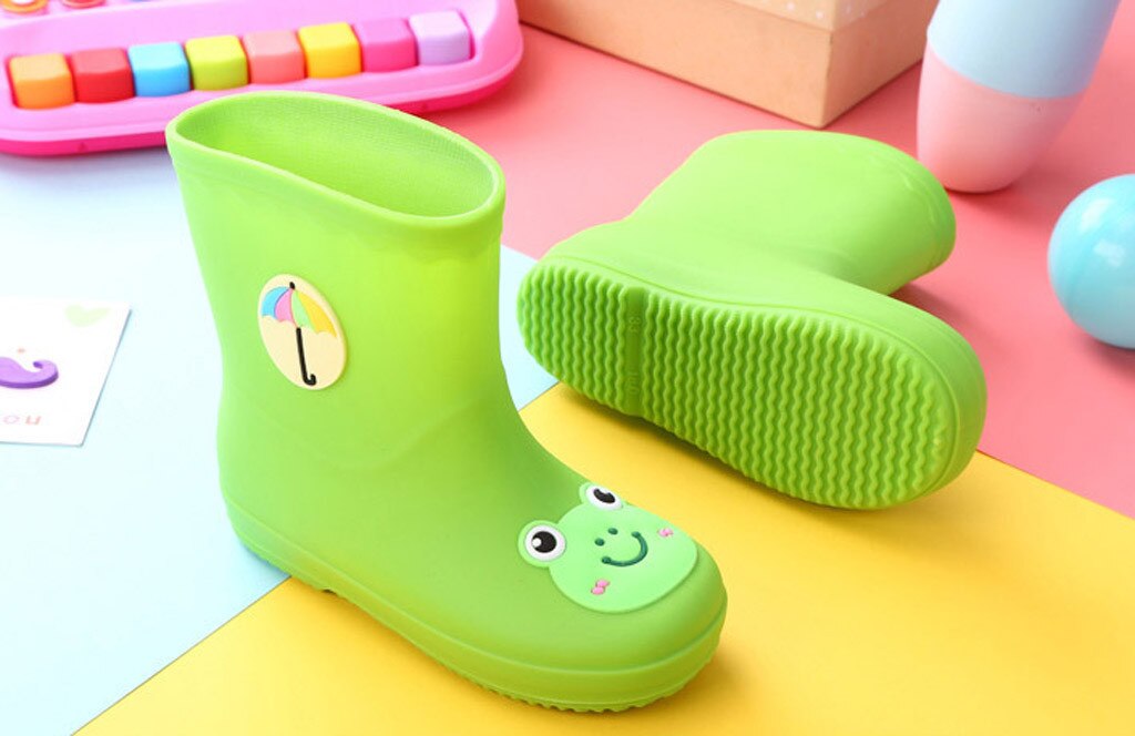 Enfants botte de pluie enfant en bas âge grands enfants bébé filles garçons mignon dessin animé imperméable botte de pluie Wellies chaussures de enfants chaussures