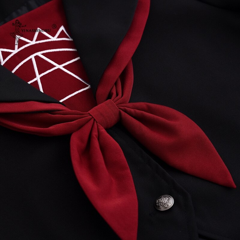 Ragazze Uniformi Scolastiche Giapponesi Della signora Femminile Gruppo Marinaio Vestito Della signora Squadra di prestazione di Danza Costumi di Halloween 2-pezzo impostato con cravatta