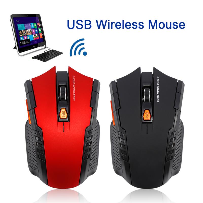 1600DPI Wireless Mouse Computer Cordless Optical Game Office Mice with USB Receiver 2.4GHz For PC Laptop Computer Peripherals